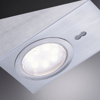 Leuchten Direkt 84111-55-3 - SADA 3x LED Osvetlenie nábytku so senzorom THEO LED/3,6W/230V