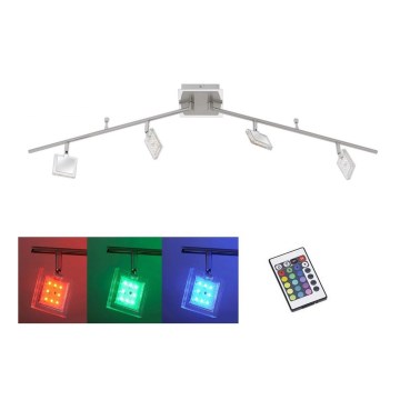 Leuchten Direkt 8644-17 - LED RGB Bodové svietidlo DAAN 4xLED/3,7W/230V + diaľkové ovládanie
