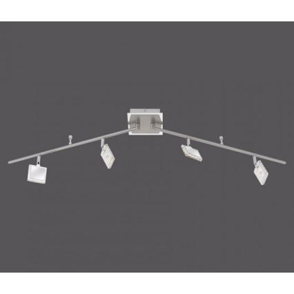 Leuchten Direkt 8644-17 - LED RGB Bodové svietidlo DAAN 4xLED/3,7W/230V + diaľkové ovládanie