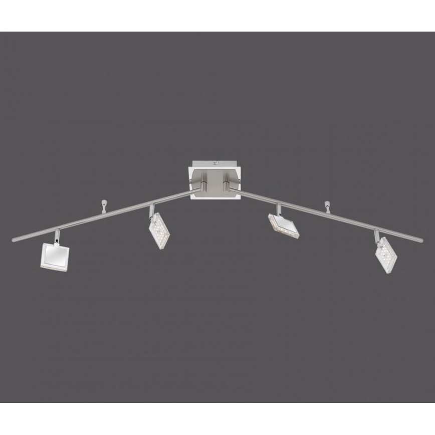 Leuchten Direkt 8644-17 - LED RGB Bodové svietidlo DAAN 4xLED/3,7W/230V + diaľkové ovládanie