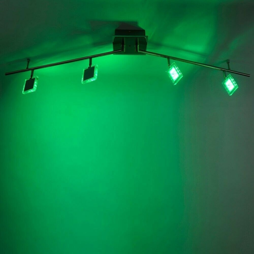 Leuchten Direkt 8644-17 - LED RGB Bodové svietidlo DAAN 4xLED/3,7W/230V + diaľkové ovládanie