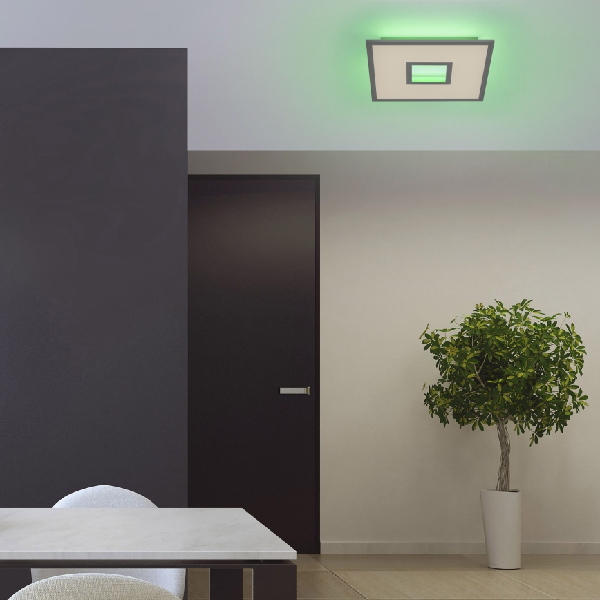 Leuchten Direkt 11645-16 - LED RGB Stmievateľné stropné svietidlo RECESS LED/22,5W/230V + LED/5W + diaľkové ovládanie