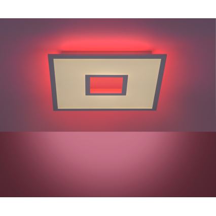Leuchten Direkt 11645-16 - LED RGB Stmievateľné stropné svietidlo RECESS LED/22,5W/230V + LED/5W + diaľkové ovládanie