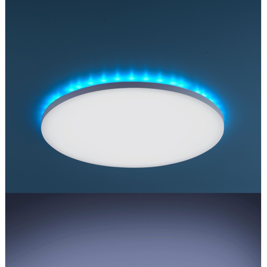 Leuchten Direkt 15602-16 - LED RGBW Stmievateľné stropné svietidlo GUSTAV LED/20,3W/230V +LED/1,8W 2700-5000K + diaľkové ovládanie