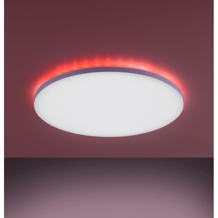Leuchten Direkt 15602-16 - LED RGBW Stmievateľné stropné svietidlo GUSTAV LED/20,3W/230V +LED/1,8W 2700-5000K + diaľkové ovládanie
