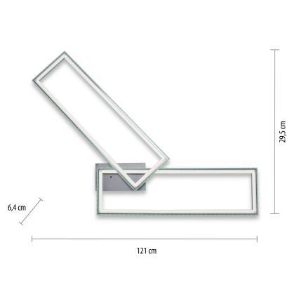 Leuchten Direkt 14635-55 - LED RGB Stmievateľné stropné svietidlo FELIX LED/34,5W/230V + diaľkové ovládanie