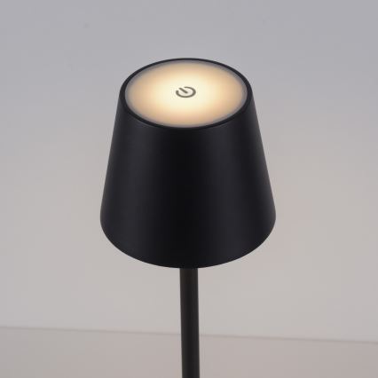 Leuchten Direkt 19250-18 - LED Vonkajšia stmievateľná nabíjacia stolná lampa EURIA LED/3W/5V 2600 mAh IP54 čierna