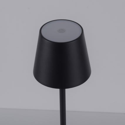 Leuchten Direkt 19250-18 - LED Vonkajšia stmievateľná nabíjacia stolná lampa EURIA LED/3W/5V 2600 mAh IP54 čierna