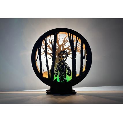 Li-Go 23613/DUB2 - LED Stmievateľná stolová dekorácia LED/12W/230V 20x22 cm dub/Grut