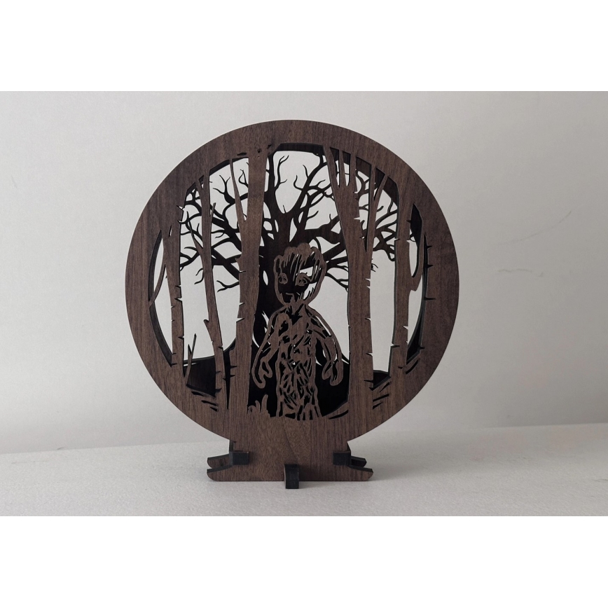 Li-Go 23613/DUB2 - LED Stmievateľná stolová dekorácia LED/12W/230V 20x22 cm dub/Grut