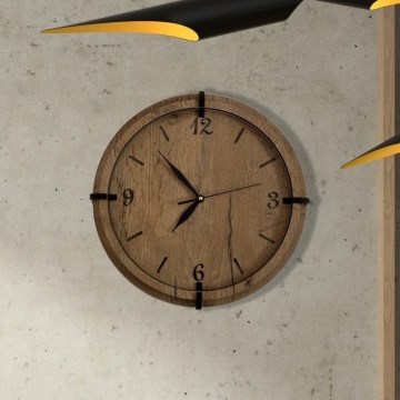 Li-Go 23628/DUB3 - Nástenné hodiny LED/1xAA pr. 32 cm svetlý dub/Kruh