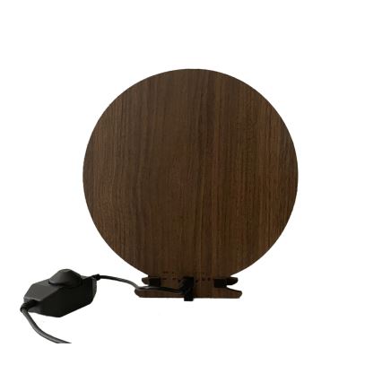 Li-Go 23654 - Stmievateľná LED stolová dekorácia LED/12W/230V 20x22 cm orech/machové zátišie