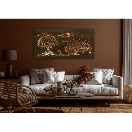 Li-Go 5307/DUB2 - LED stmievateľná nástenná dekorácia LED/24W/230V 120x60 cm dub/Tri duby