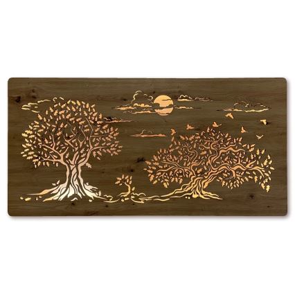 Li-Go 5307/DUB2 - LED stmievateľná nástenná dekorácia LED/24W/230V 120x60 cm dub/Tri duby