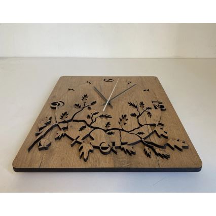 Li-Go 5499/DUB2 - Nástenné hodiny 1xAA 40x40 cm dub