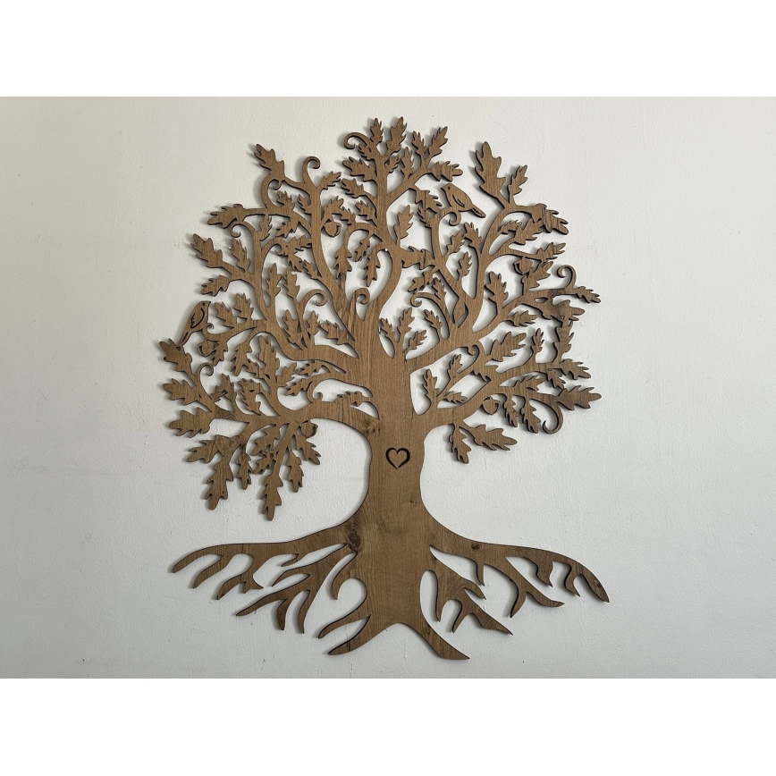 Li-Go 5729/DUB2 - LED nástenná dekorácia so senzorom pohybu LED/10W/5V 90x110 cm dub