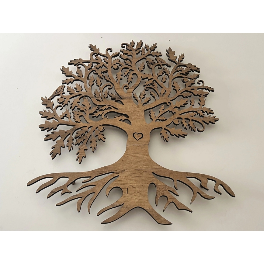 Li-Go 5729/DUB2 - LED nástenná dekorácia so senzorom pohybu LED/10W/5V 90x110 cm dub