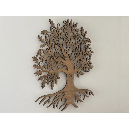 Li-Go 5729/DUB2 - LED nástenná dekorácia so senzorom pohybu LED/10W/5V 90x110 cm dub