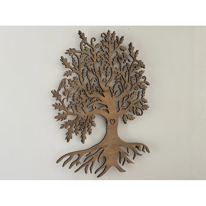 Li-Go 5729/DUB2 - LED nástenná dekorácia so senzorom pohybu LED/10W/5V 90x110 cm dub