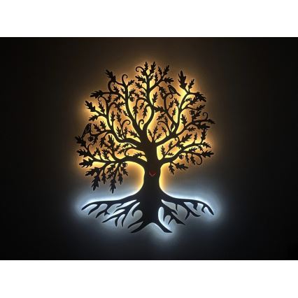 Li-Go 5732/DUB/S2 - stmievateľná nástenná LED dekorácia LED/10W/5V 20000 mAh 68x80 cm dub