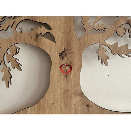 Li-Go 5739/DUB2 - LED Stmievateľná nástenná dekorácia LED/10W/230V 68x80 cm dub