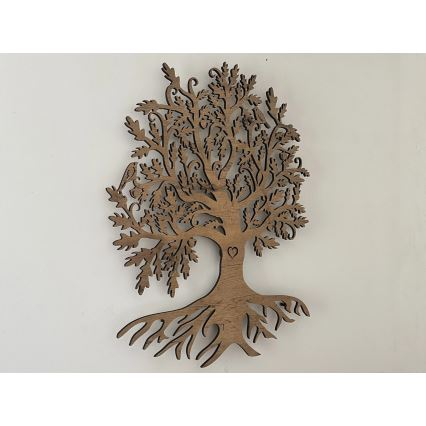 Li-Go 5742/DUB2 - LED Stmievateľná nástenná dekorácia LED/10W/230V 90x110 cm dub