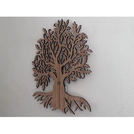 Li-Go 5747/DUB2 - LED stmievaľná nástenná dekorácia LED/10W/230V 45x55 cm dub