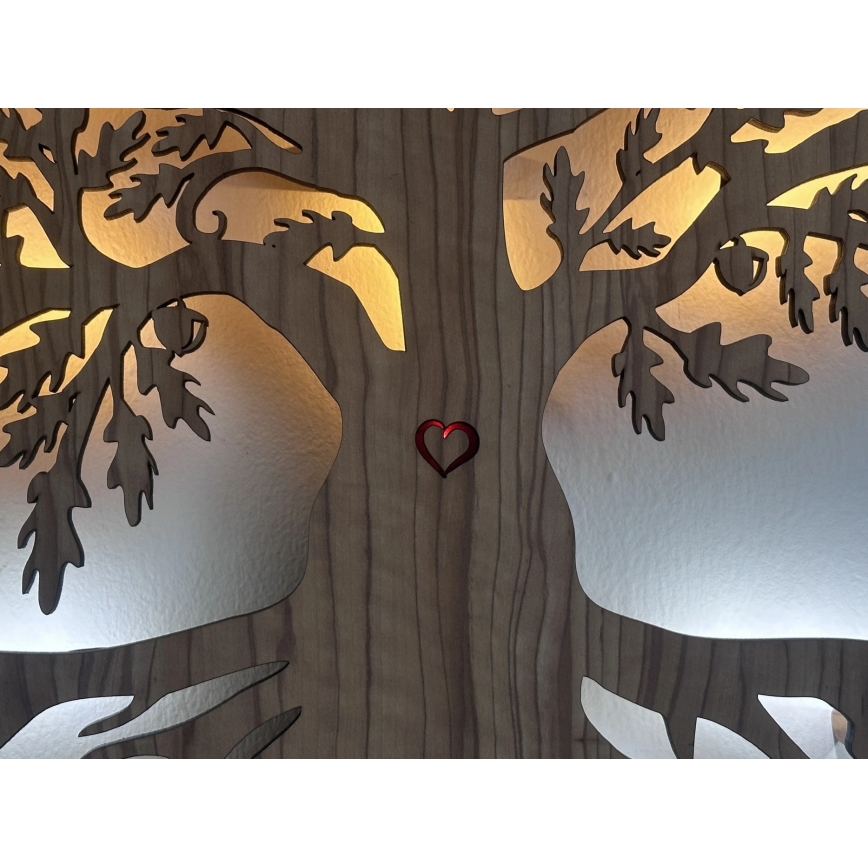 Li-Go 5747/DUB2 - LED stmievaľná nástenná dekorácia LED/10W/230V 45x55 cm dub