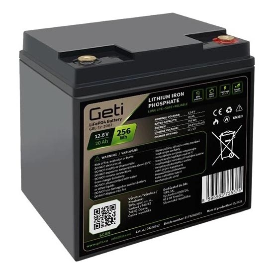 LiFePO4 akumulátor 12,8 V / 20 Ah