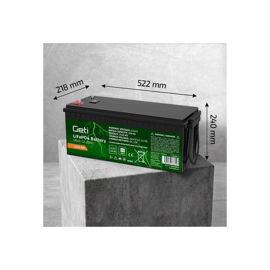 LiFePO4 batéria 12,8 V / 200 Ah