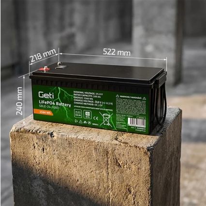 LiFePO4 batéria 25,6 V/100 Ah