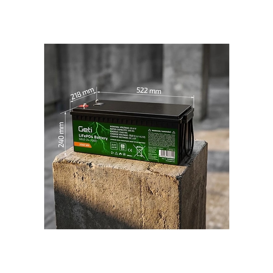 LiFePO4 batéria 25,6 V/100 Ah