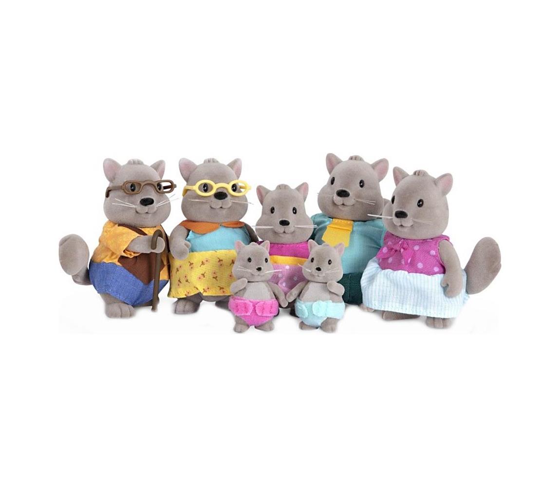 Li'l Woodzeez - Hrací set BUSTLEBERRY rodina veveričiek 6493ZLW