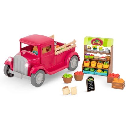 Li'l Woodzeez - Hrací set farmársky pick-up so stánkom 3xAAA