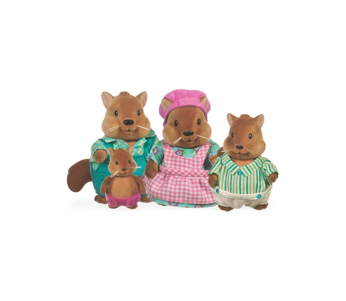 Li'l Woodzeez - Set postavičiek BUSTLEBERRY rodina veveričiek WZ6694SZLW