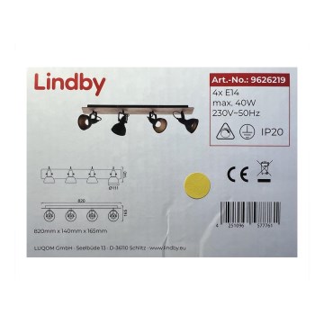 Lindby - Bodové svietidlo AYLIS 4xE14/40W/230V
