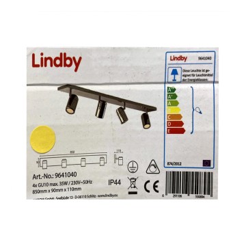Lindby - Bodové svietidlo DEJAN 4xGU10/35W/230V IP44