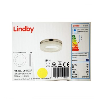 Lindby - LED Kúpeľňové stropné svietidlo SHANIA LED/12 W/230V IP44