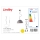 Lindby - LED RGBW Stmievateľný luster na lanku CAROLLE 1xE27/10W/230V Wi-Fi Tuya