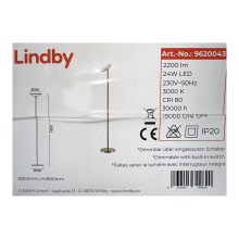 Lindby - LED Stmievateľná dotyková stojacia lampa MALEA LED/24W/230V