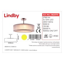 Lindby - LED Stmievateľný luster na tyči PIKKA 3xLED/12W/230V