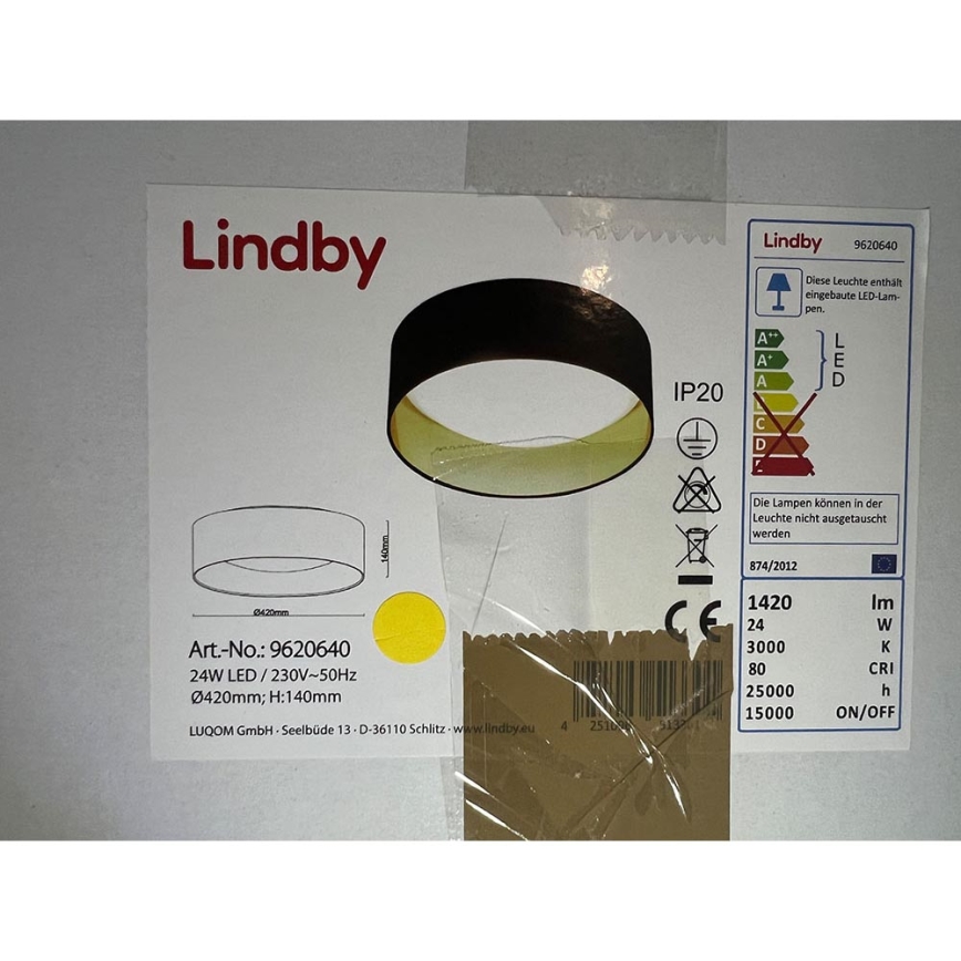 Lindby - LED Stropné svietidlo COLEEN LED/24W/230V