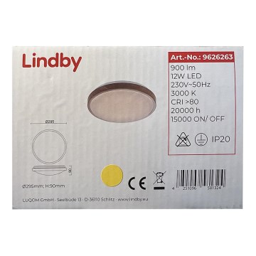 Lindby - LED Stropné svietidlo MENDOSA LED/12W/230V