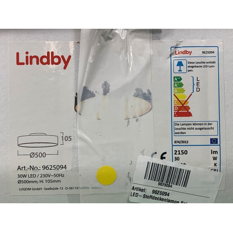 Lindby - LED Stropné svietidlo SAIRA LED/30W/230V