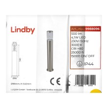 Lindby - LED Vonkajšia lampa BELEN LED/4,1W/230V IP44