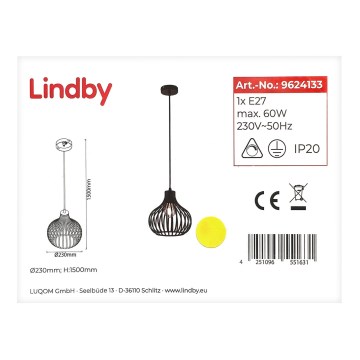 Lindby - Luster na lanku FRANCES 1xE27/60W/230V