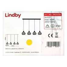 Lindby - Luster na lanku FRANCES 4xE27/60W/230V