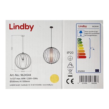 Lindby - Luster na lanku KORIKO 1xE27/60W/230V