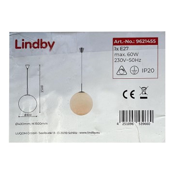 Lindby - Luster na lanku MARIKE 1xE27/60W/230V