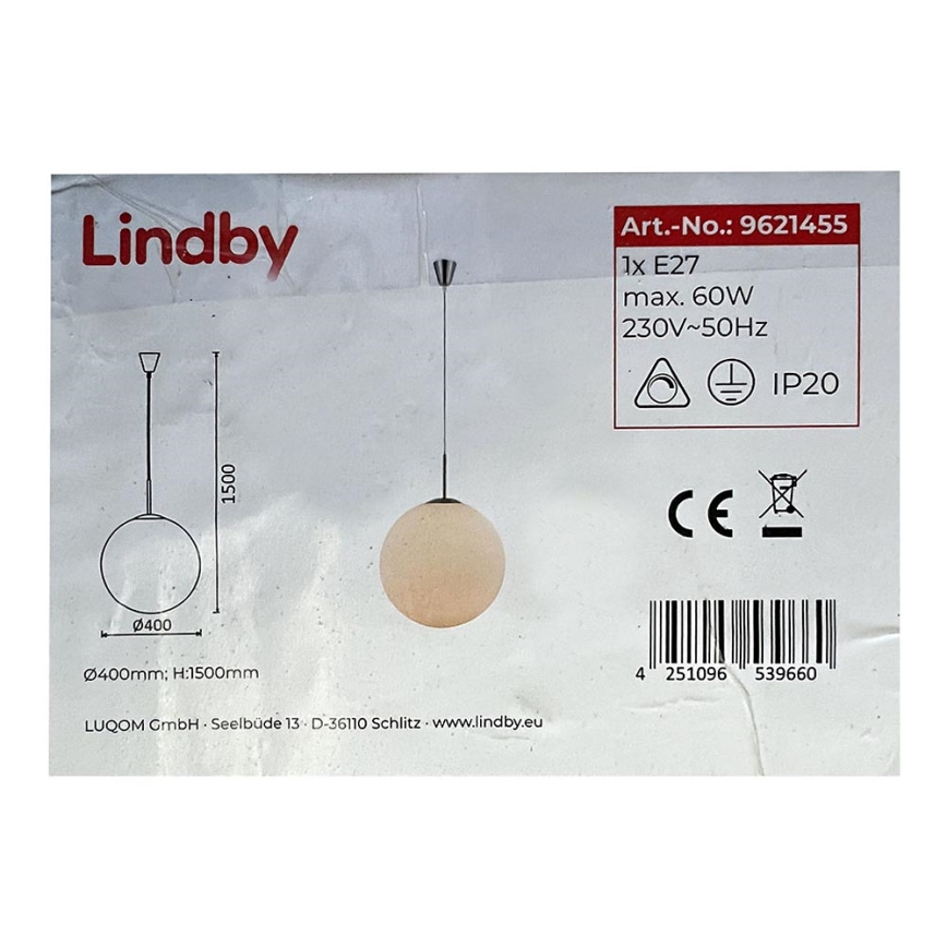 Lindby - Luster na lanku MARIKE 1xE27/60W/230V